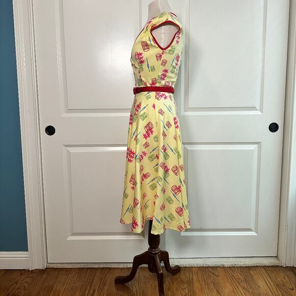 Pinup Couture Dress Yellow - Picture 4 of 6